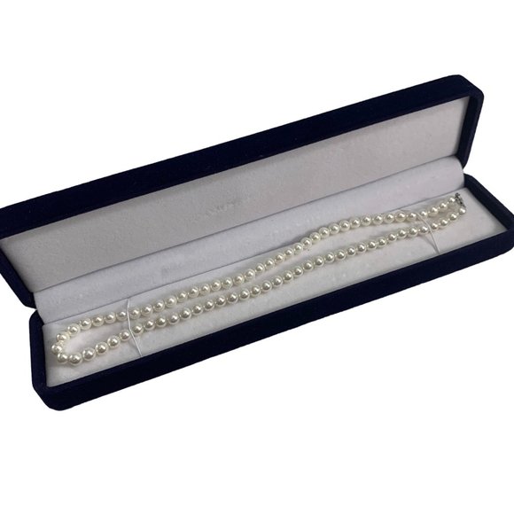 Pavoi Simulated Shell Pearl Necklace 16" Sterling 925 Lobster Clasp New in Box - Picture 1 of 7